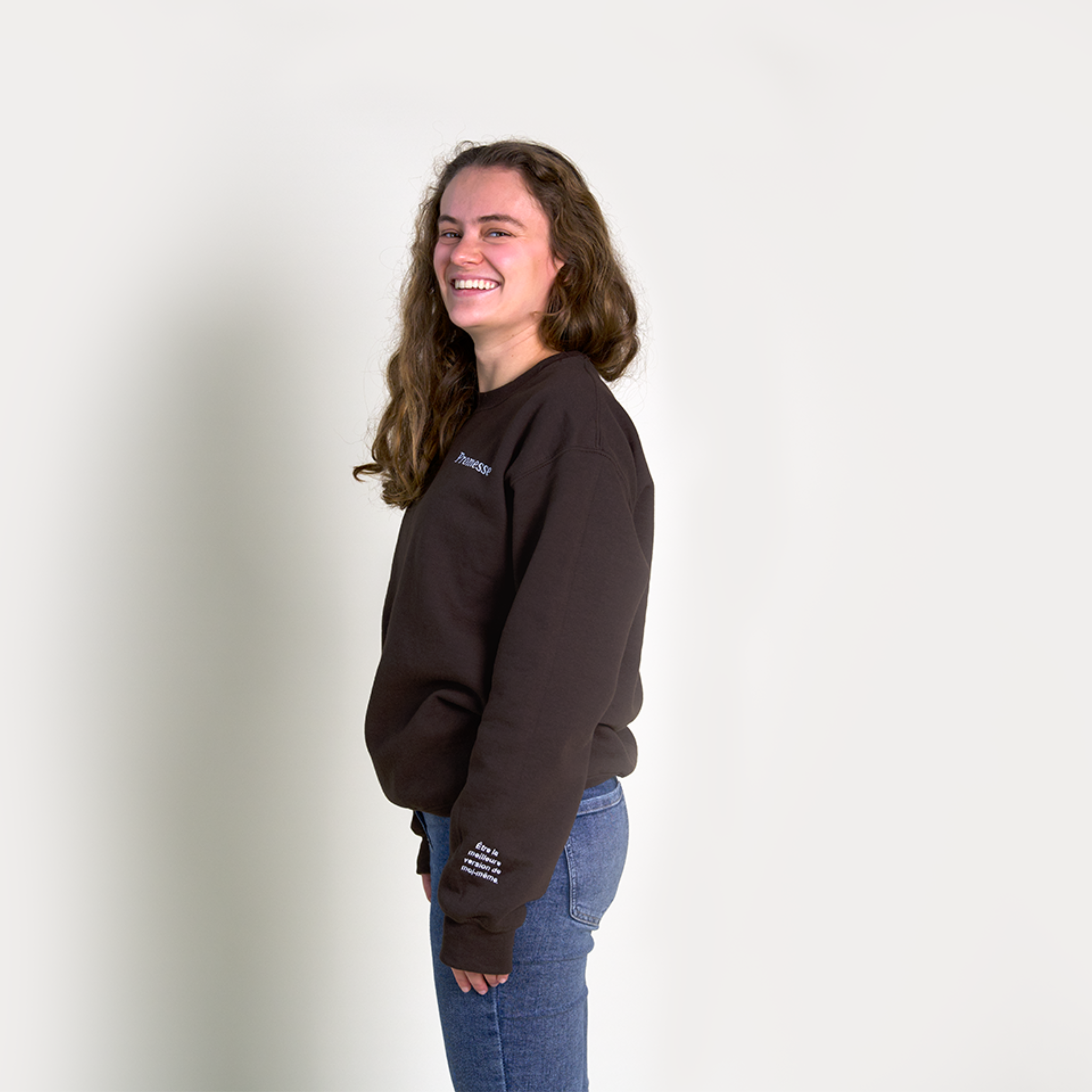 Sweat col rond Promesse Brodée
