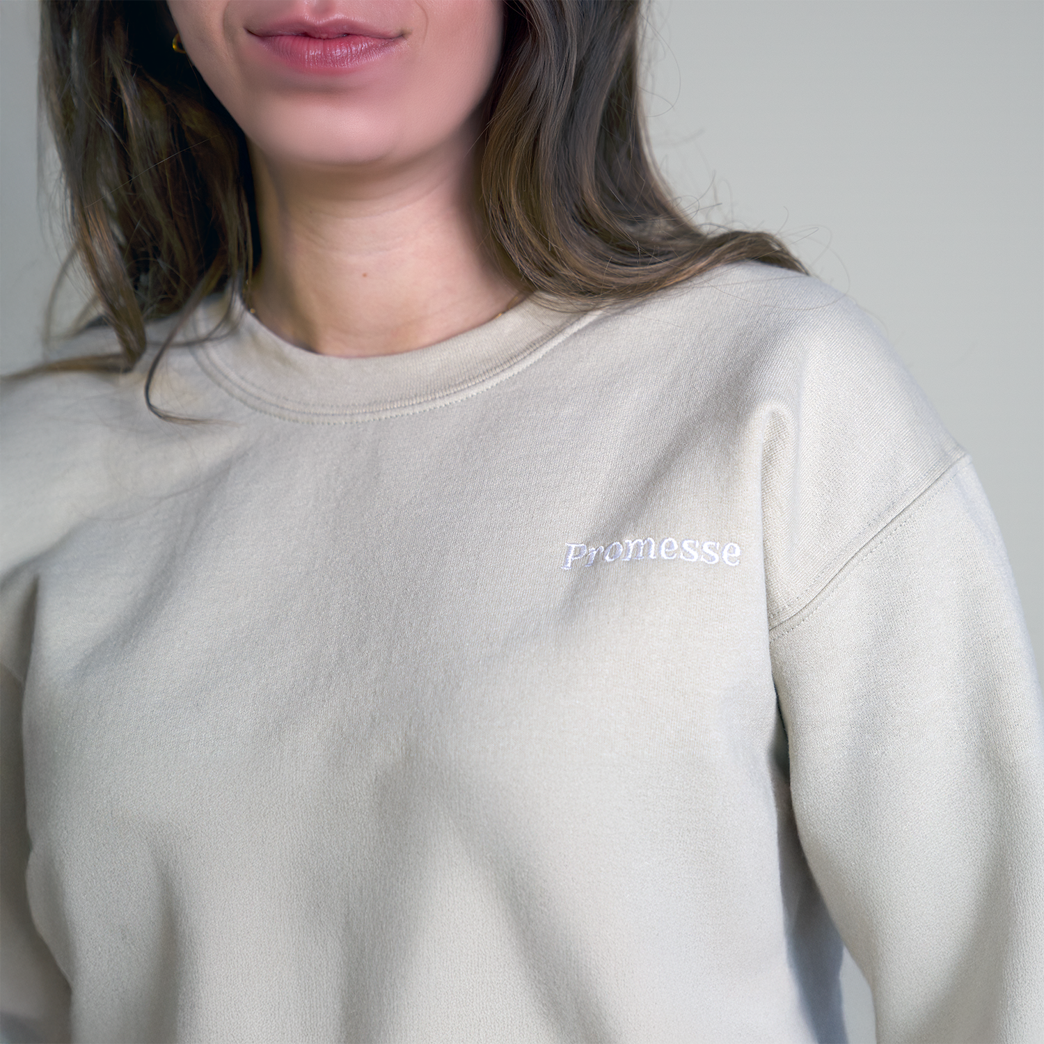 Sweat col rond Promesse Brodée